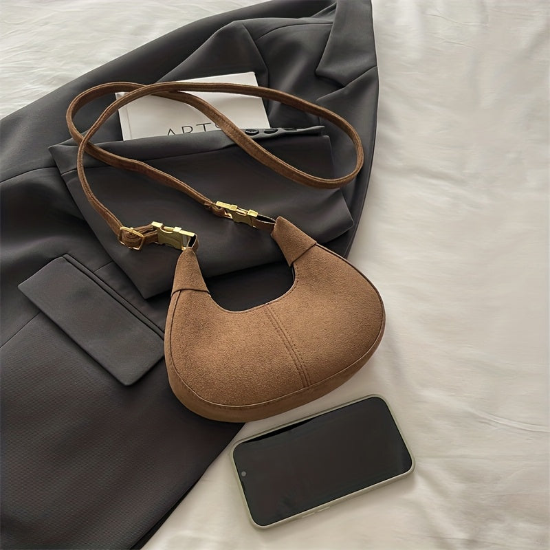 Women’s Soft Matte Fabric Shoulder Bag – Vintage Style Handbag