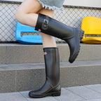 Black Leather Chelsea Boots - Chunky Sole