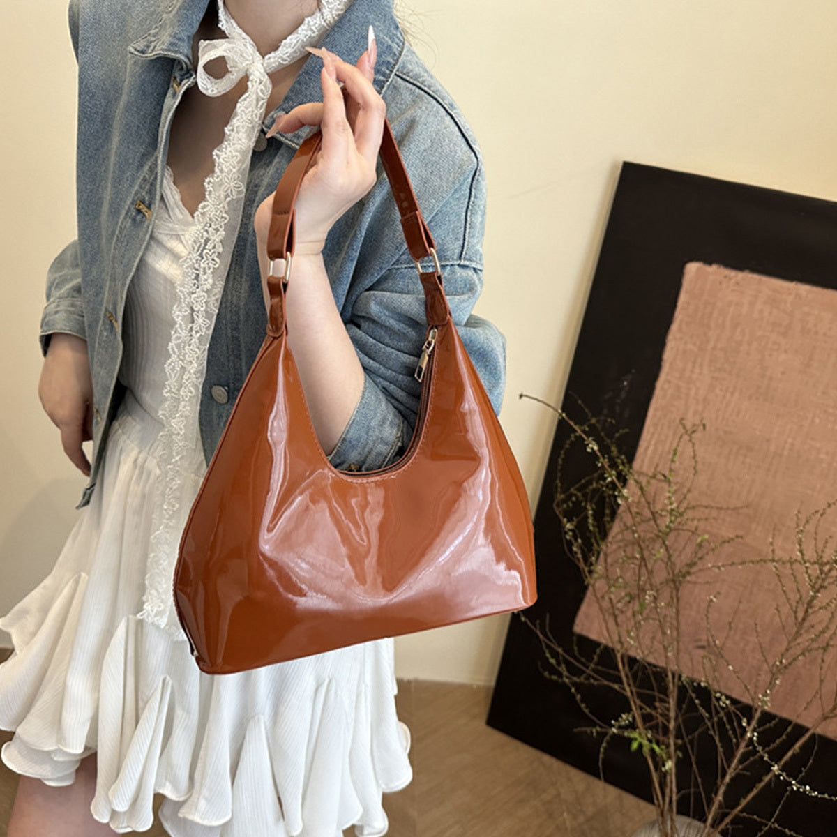 PU Crossbody Bag - Lightweight Stylish Everyday Shoulder Purse