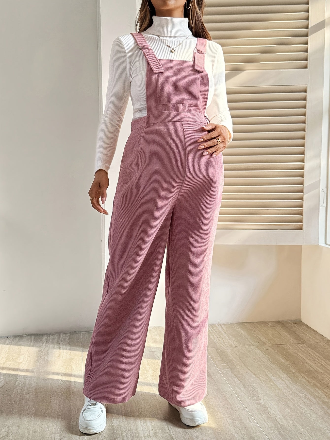 Corduroy Maternity Overalls - Adjustable Straps