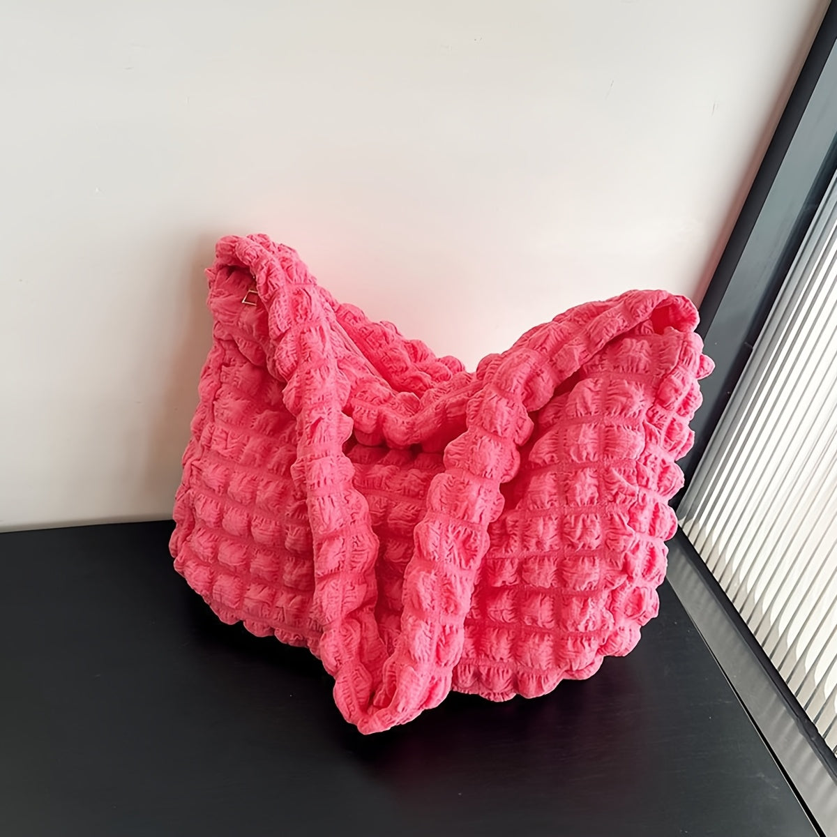 Women’s Polyester Pleated Shoulder Bag - Lightweight Stylish Everyday Handbag