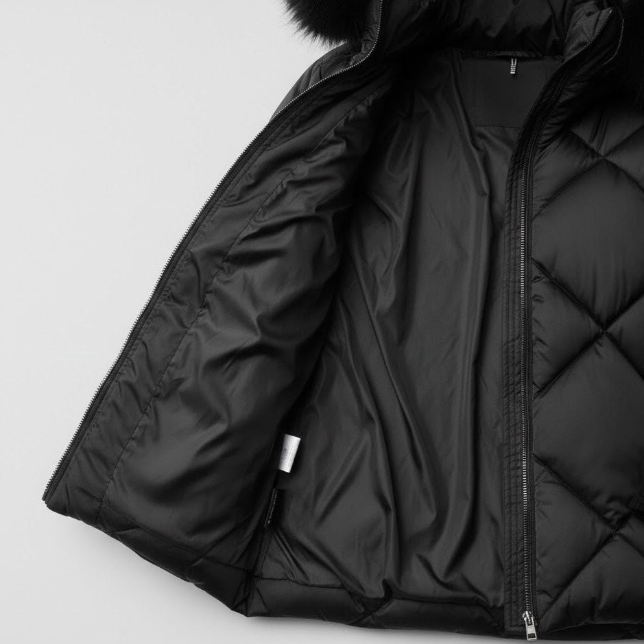 Women’s Quilted Hooded Puffer Coat – Lightweight Warm Winter Jacket